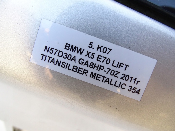 фото №15, Кришка багажника зад задня bmw e70 x5 титан срібло металік 354