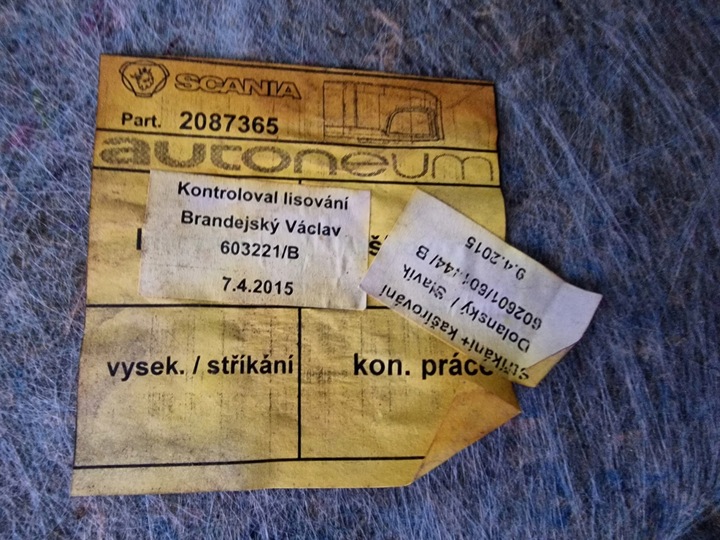 фото №8, Оббивка кабіни bok scania r 2087373 2087365