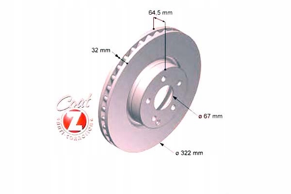 фото №2, Диски гальмівні 2szt mercedes w204 c-klasa 07- zi