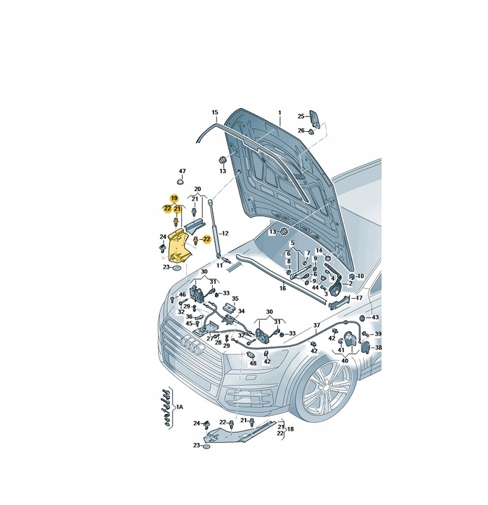 фото №2, Защита фара правая audi q7 4m0805286a aso