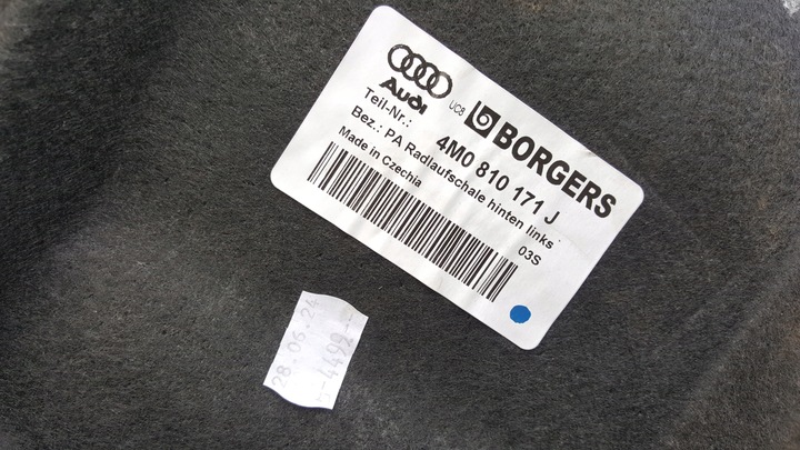 фото №11, Підкрилок лівий зад audi q7 4m0810171j демонтаж