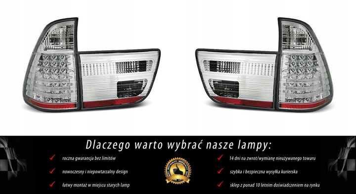 фото №2, Лампи діодні do задні bmw x5 e53 99-03 хром led