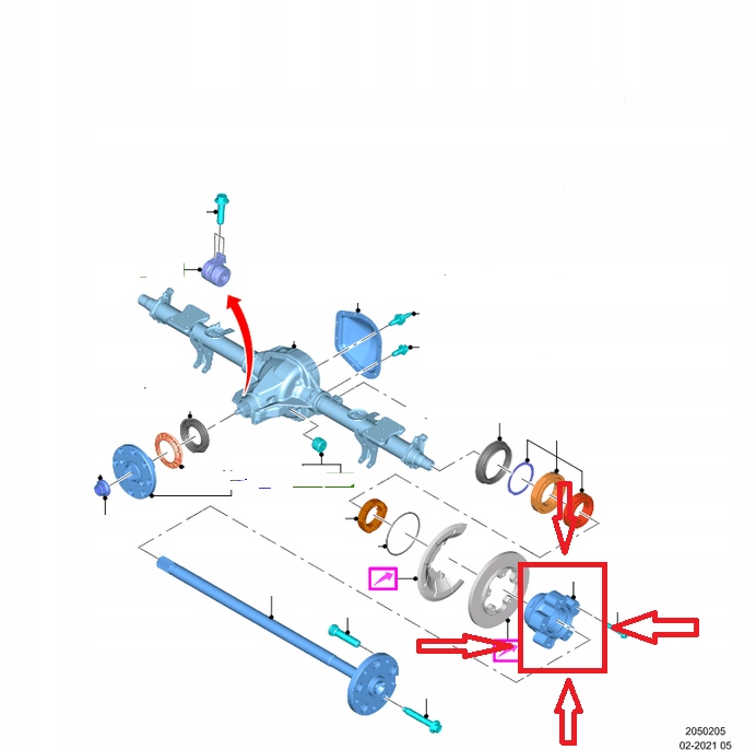 фото №1, Ступица колёса зад ford transit 2014rok= 2016rok= зад привод спарка новая