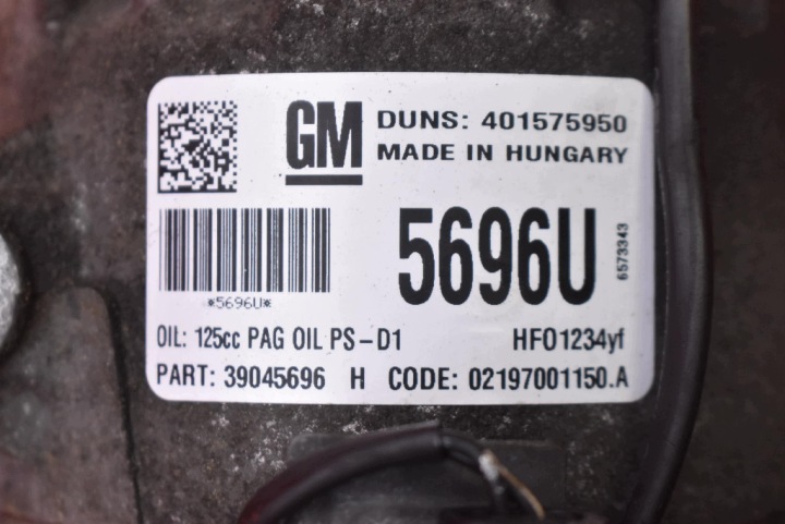 фото №6, Компрессор насос кондиционера 39045696 opel astra 4 iv j 1.4 t 140 km 11-20