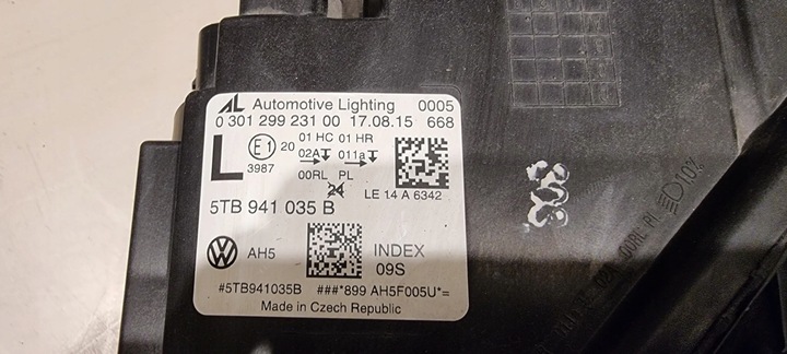 фото №15, Лампа полный led левая правая vw touran 3 iii 5ta 5tb