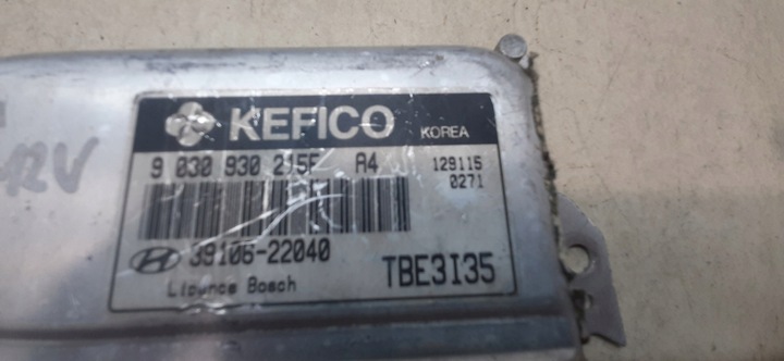 фото №2, Блок управления двигателя hyundai getz 1.3 12v 3910622040