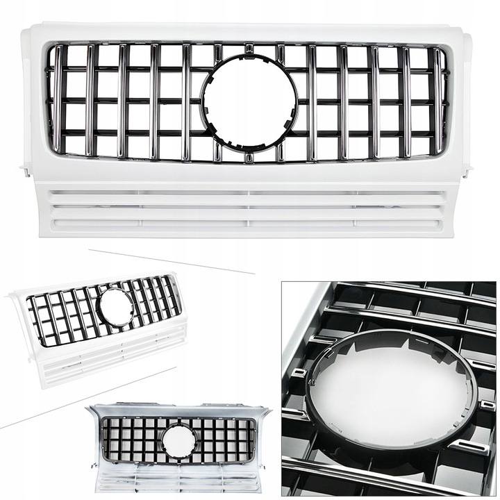 фото №12, Решітка решітка радіатора mercedes g-klasa w463 1990-2018 panamericana amg gt хром