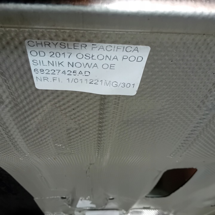 фото №11, Chrysler pacifica 17- защита под двигатель новая oem