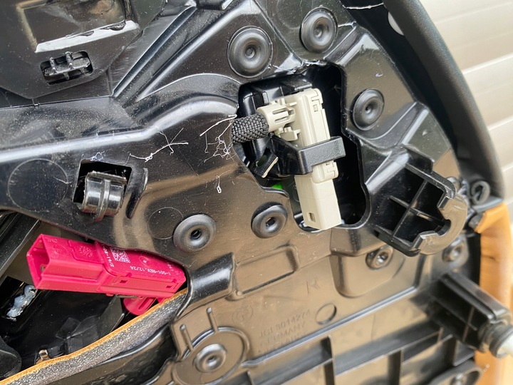 фото №6, Оббивка боковина двері праві перед bmw 5 g30 g31 harman кардон жовта nić