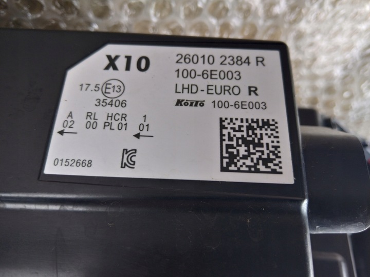 фото №7, Renault zoe рестайлінг лампа комплектна повний led pure vision права 19-