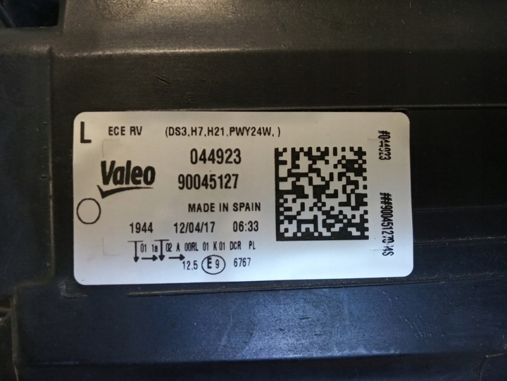 фото №7, Лампа фара ліва vw golf 7 vii 5g0 valeo європа