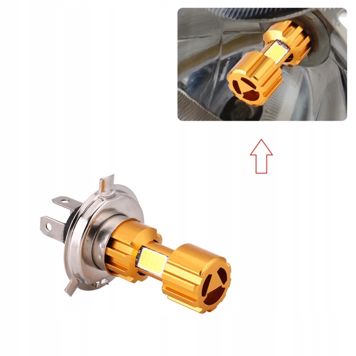 фото №15, Dc 12v 18w h4 led cob фара передня do мотоцикл