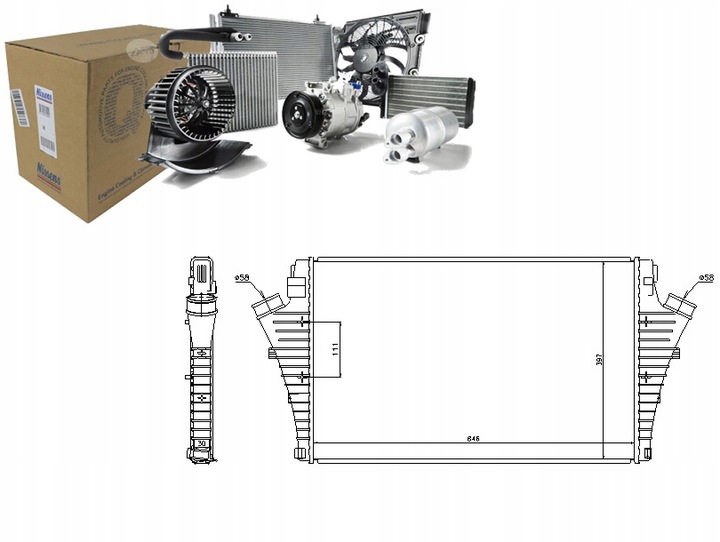 фото №1, Nissens интеркулер cadillac bls 2.0 t awd