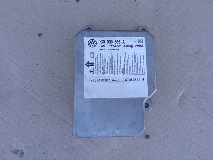 фото №1, Модуль блок керування airbagów 1c0909650a vw t5 2.5 tdi