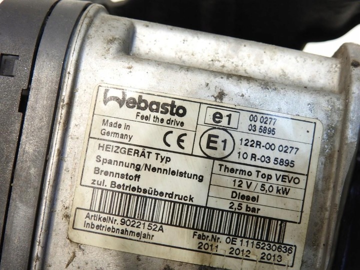 фото №8, Вебасто отопление стояночный vw sharan ii 2.0 tdi 7n0815065m