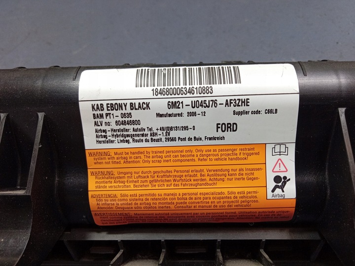 фото №6, Ford s-max mk1 панель капот подушка ремни