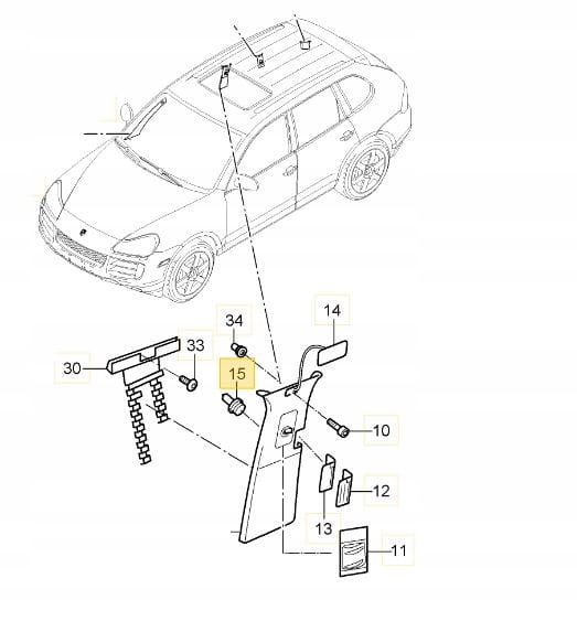 фото №5, Клипса защелка обивка porsche macan cayenne