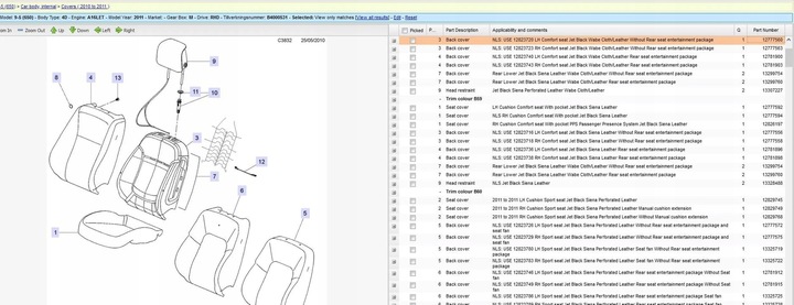фото №5, Saab 9-5 2011 левая сторона сиденья, сиденья