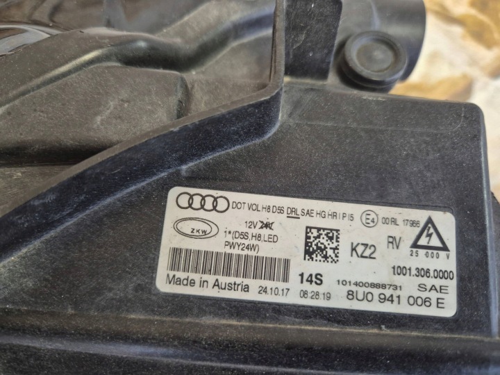 фото №13, Фара права сторона audi q3 8u 941 006e usa америка ксенон led рестайлінг
