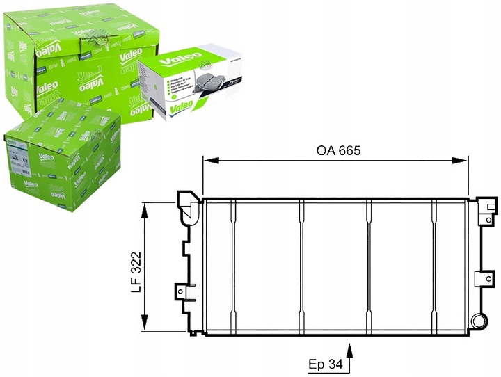 фото №1, Valeo радиаторов двигателя chrysler voyager iii 2.5d