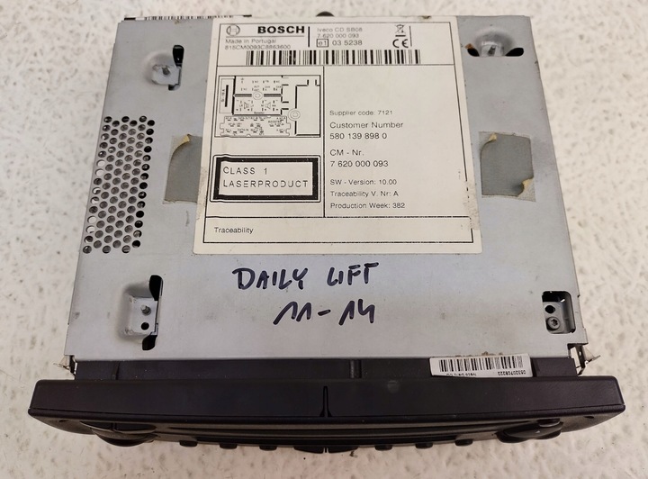 фото №7, Iveco daily 3 iii рестайлінг 11-14 радіо cd bosch 7620000093 код