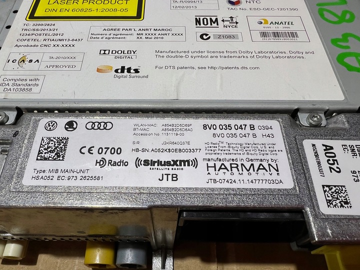 фото №7, Audi a3 8v считыватель навигации мультимедиа sd mmi 8v0035047b