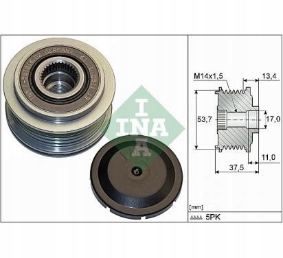 фото №2, Ina зчеплення генератора alfa romeo fiat