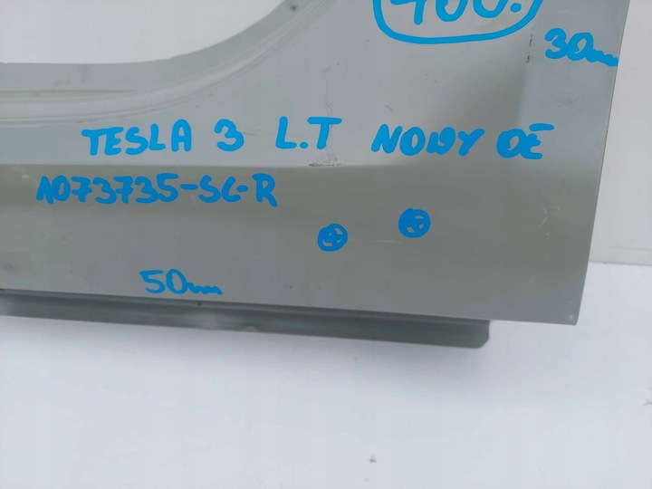 фото №3, Tesla модель 3 порог левый спуск левая зад новое оригинальный номер