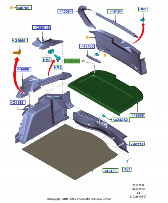 фото №11, Шнурок подвес полки багажника focus mk3 2014-