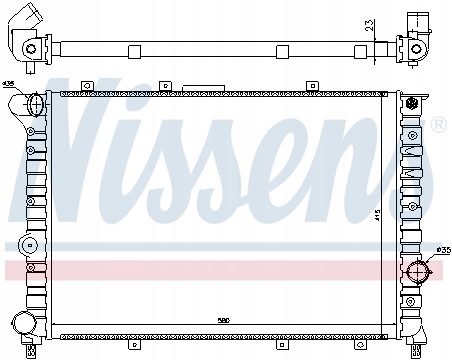 фото №15, Радиаторов двигателя nissens 60044 60624581