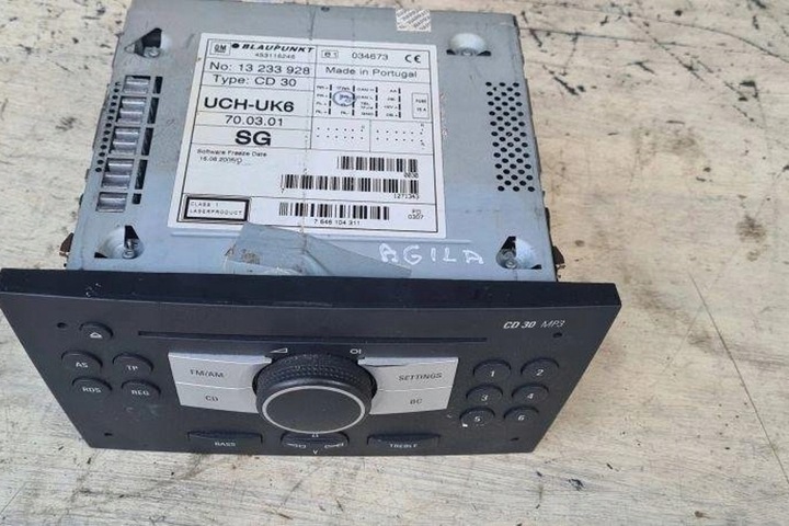 фото №6, Радіо з навігація opel agila a h00 13233928 1.0l бензин 44kw 2007