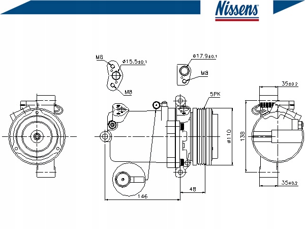 фото №13, Компресор кондиціонера nissens 89133 6901206