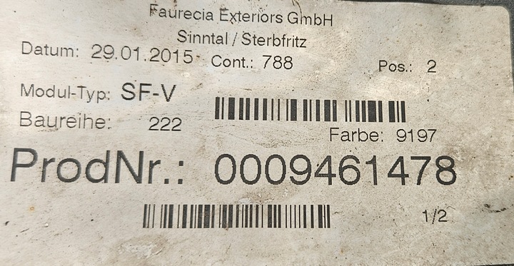 фото №12, Mercedes s-klasa w222 6.3 amg бампер переднє a2228851325