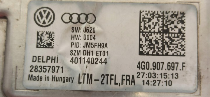 фото №5, Audi a7 4g модуль перетворювач led 4g0907697f