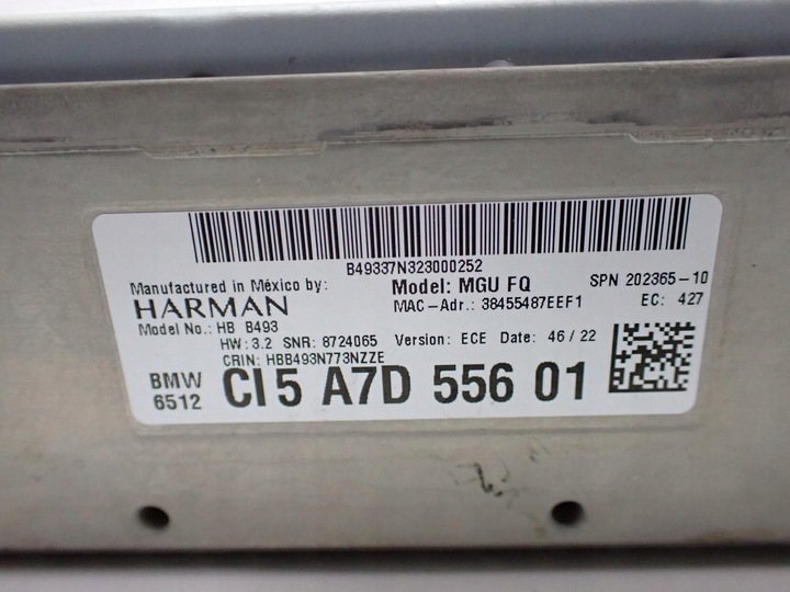 фото №11, Навігація навігація радіо дисплей панель 5a7d556 5a42087 bmw x3 g01 23r