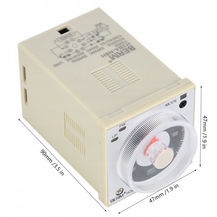 фото №7, Реле часовий ac220v/dc24v 1.2s-300h регулятор затримки 8 pin