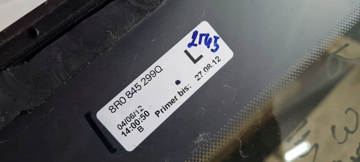 фото №13, Q5 8r стекло кузовная левая левый зад as3 12r 8r0845299q