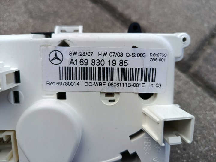 фото №9, Панель управление воздуховод кондиционера mercedes-benz a w169 рестайлинг eu