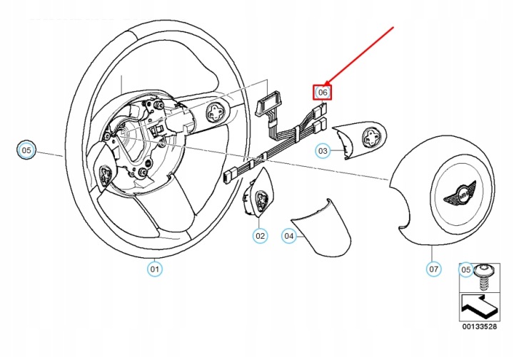 фото №7, Mini cooper r50 трубка  łączący руль 61316933899 6933899 оригинальная запчасть