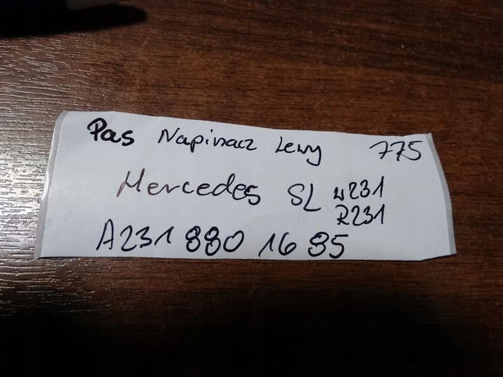 фото №6, Pas натяжитель переднее правый mercedes sl w231 r231 1