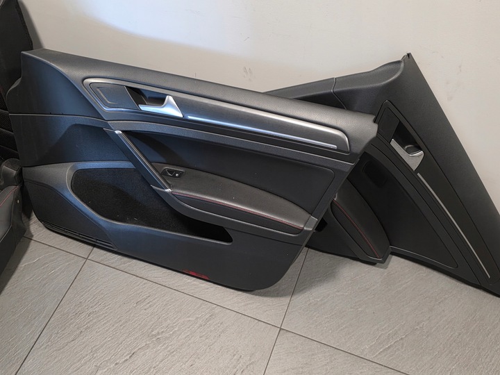 фото №7, Vw golf vii gti шкіра сидіння диван zerwona нитка обшивки з підігрівом eu