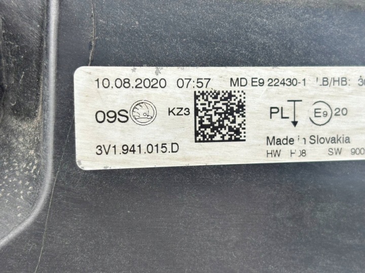 фото №14, Skoda superb iii 3 рестайлінг фара передня ліва повний led crystal eu 3v1941015d