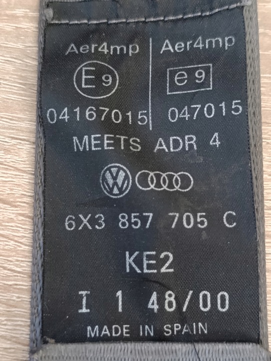 фото №14, Pas безопасности водителя левый перед volkswagen lupo 6x3857705c оригинал