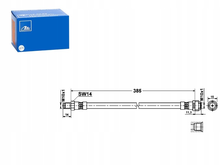 фото №1, Шланг гальмівний гнучкий перед l/p mercedes c c204 c cl203 c