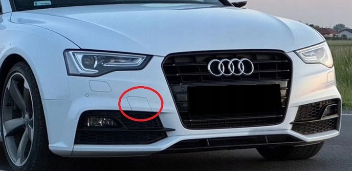 фото №12, Audi a5 8t рестайлинг компетиция 11-15 заглушка фаркоп перед оригинал 8t0