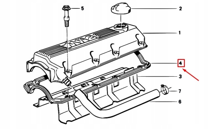 фото №8, Bmw 3 e36 уплотнитель крышки клапанов 11121727726 oem