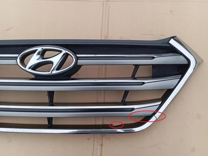 фото №3, Hyundai tucson iii 15- решётка радиатора решётка перед передняя повреждённая