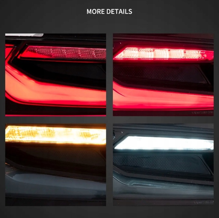 фото №6, Chevrolet camaro 2016- фара лампи зад led kpl vland затемнений +задній 6pin