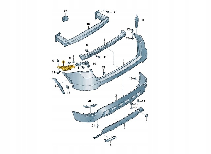 фото №1, Ползун бампера lewy-tył seat arona oe: 6f9807393b