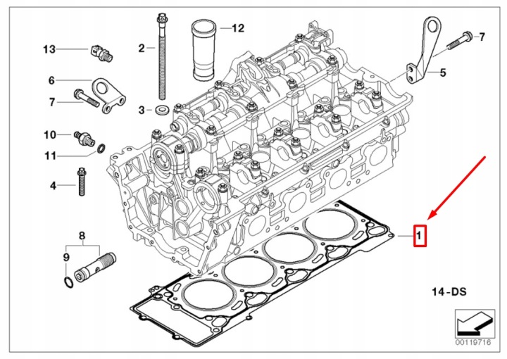 фото №5, Bmw 5 e60 ущільнювач головки циліндра 11127513945 7513945 оригінальна